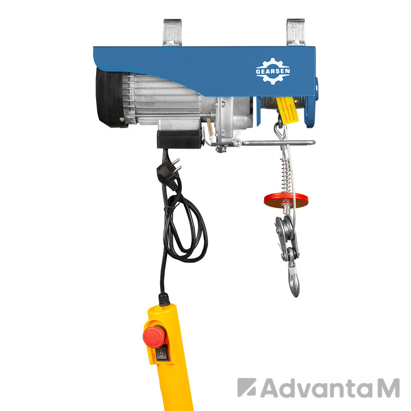 Таль электрическая мини стационарная (220В, 500/1000кг, 12/6м) GEARSEN PA 50012