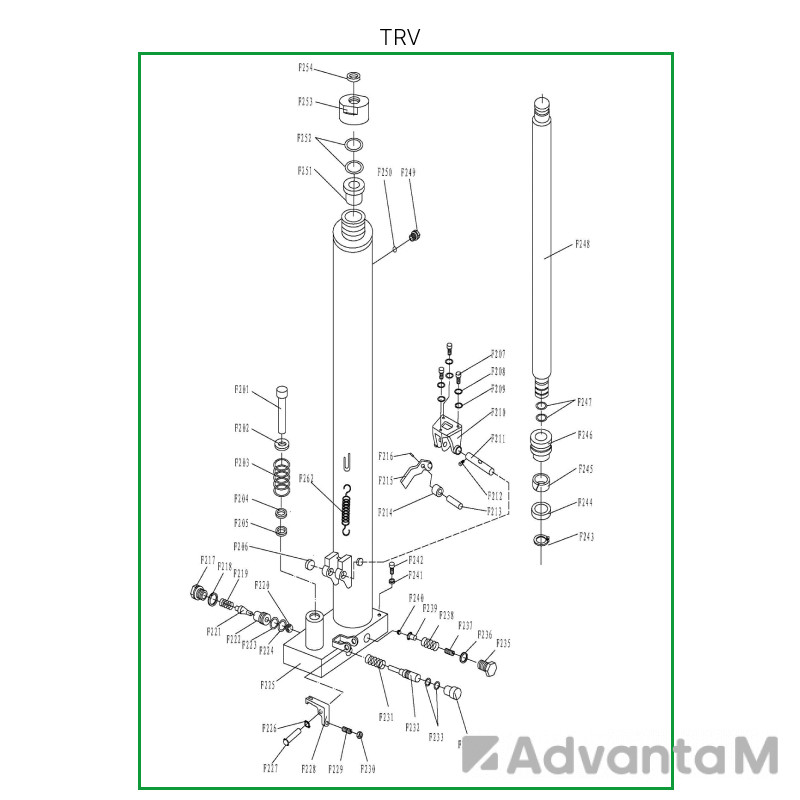 Гидроузел в сборе для TRV1516  - 1
